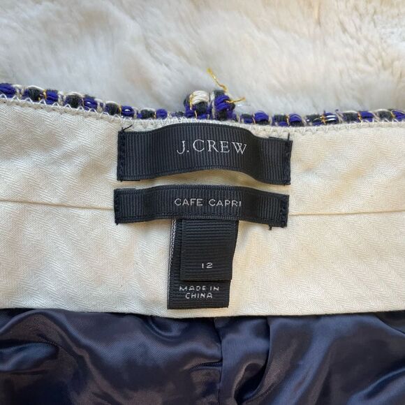 J.Crew Cafe Capri Purple Tweed Pant - Women’s 12 - Picture 7 of 8